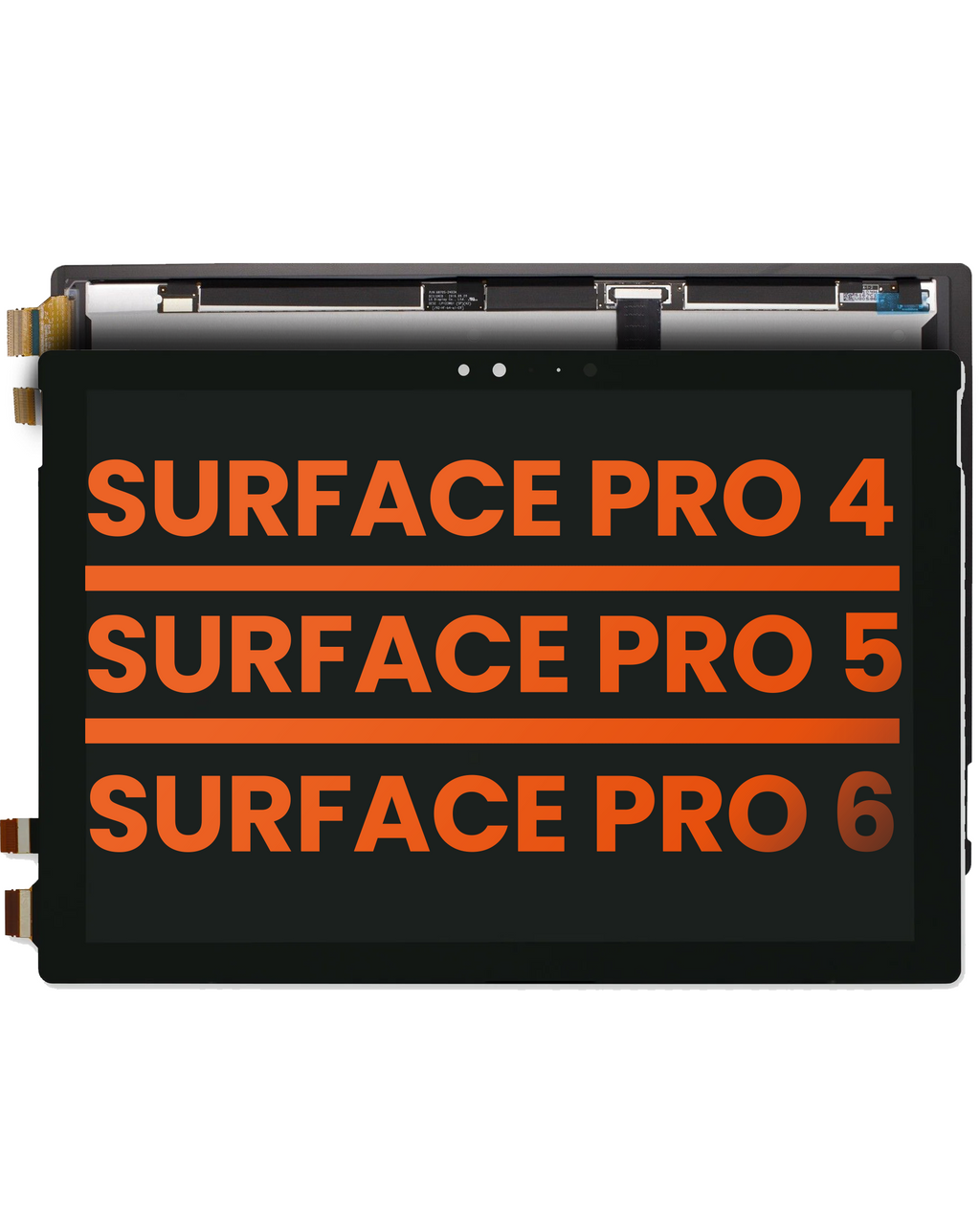 LCD Display with Digitizer for Microsoft Surface Pro 4 (1724), Pro 5 (1796), Pro 6 (1807) - LG LCD LP123WQ1, Quality A Blemish