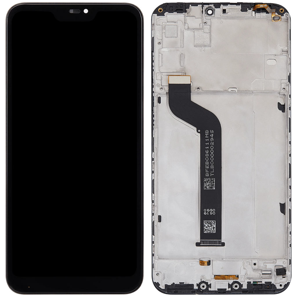 LCD-Display mit Rahmen für Xiaomi Mi A2 Lite (Aftermarket Plus) (Schwarz)