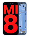 OLED-Display mit Rahmen für Xiaomi Mi 8 (Aftermarket Plus) (Blau)