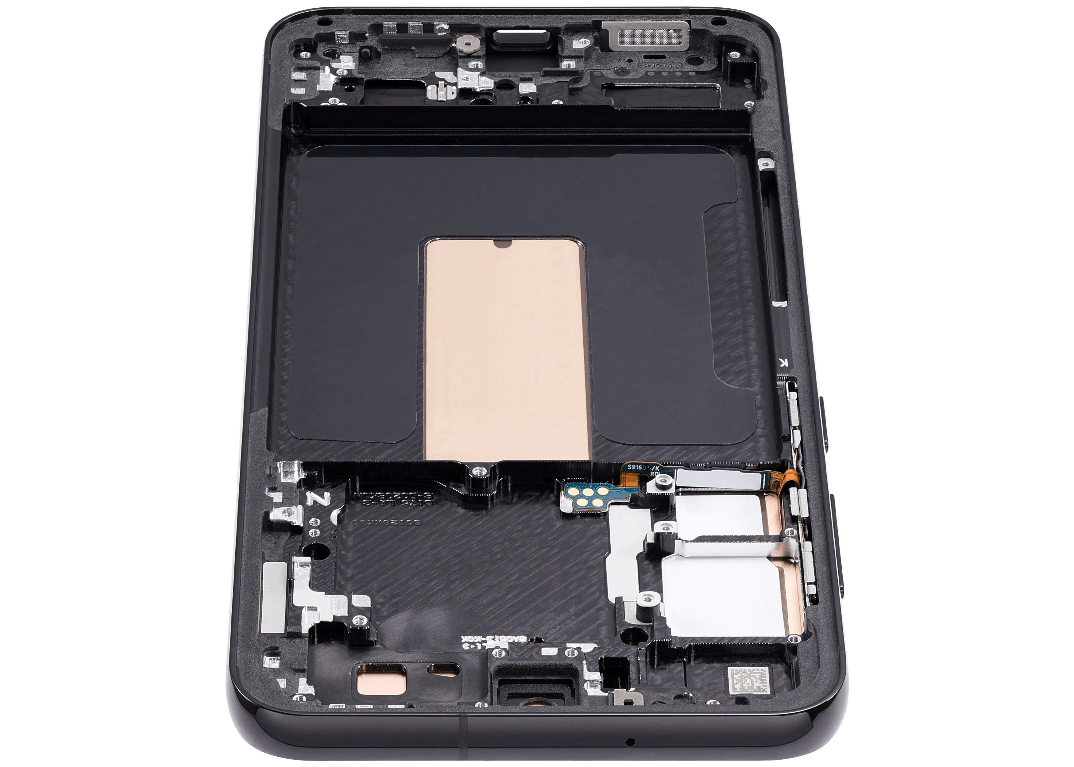 OLED-Display mit Rahmen für Samsung Galaxy S23 Plus (US & International) (Aftermarket Plus) (120Hz) (Phantom Black)