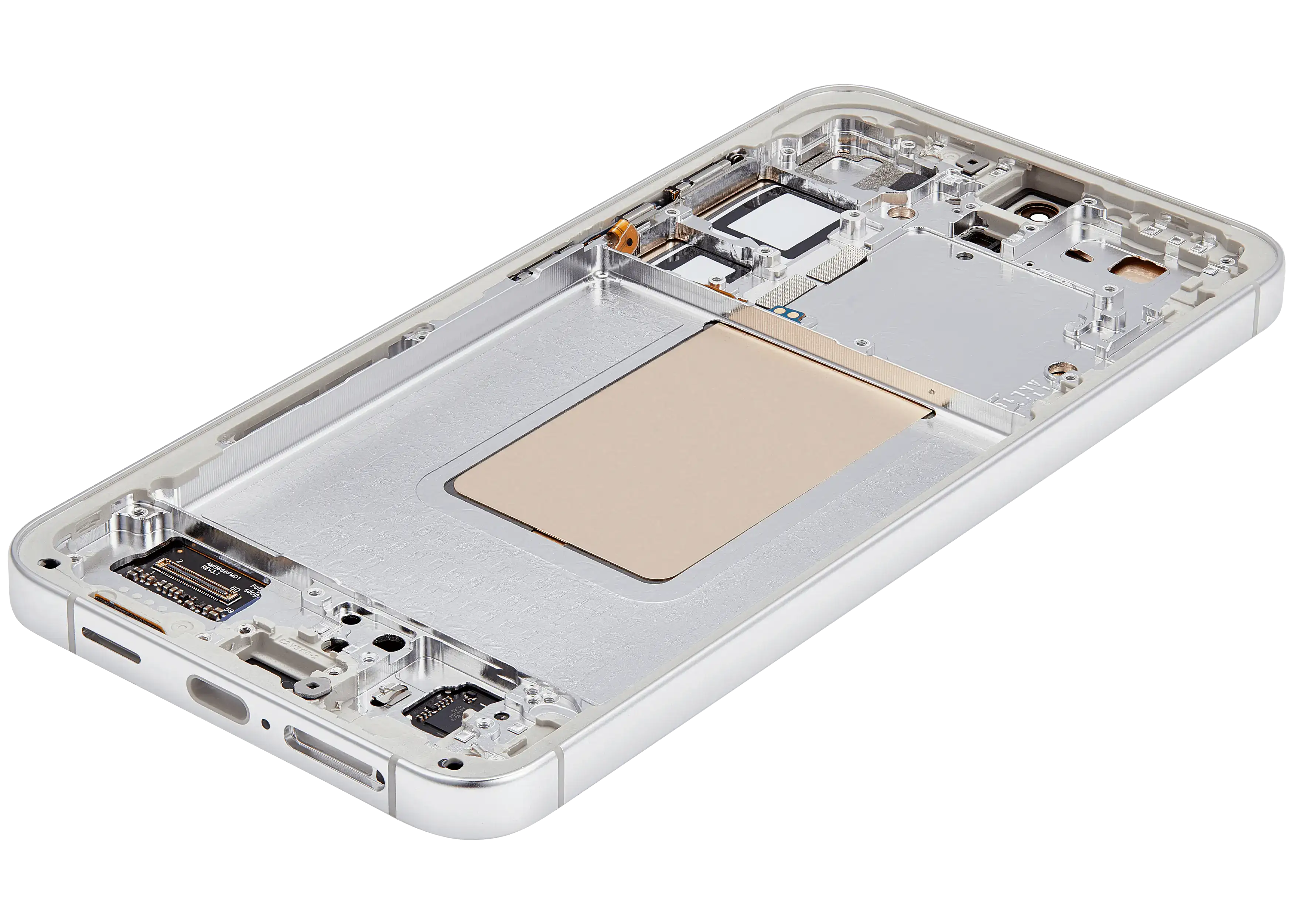 OLED-Display mit Rahmen für Samsung Galaxy S24 Plus 5G (US & Internationale Version) (gebrauchter OEM-Ausbau, Qualität B/C) (Marble Grey)