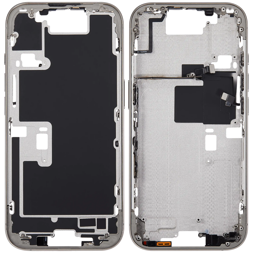 Midframe/Rahmen mit Power And Volume Button für iPhone 16 Pro (US-Version) (Aftermarket Plus) (Natural Titanium)