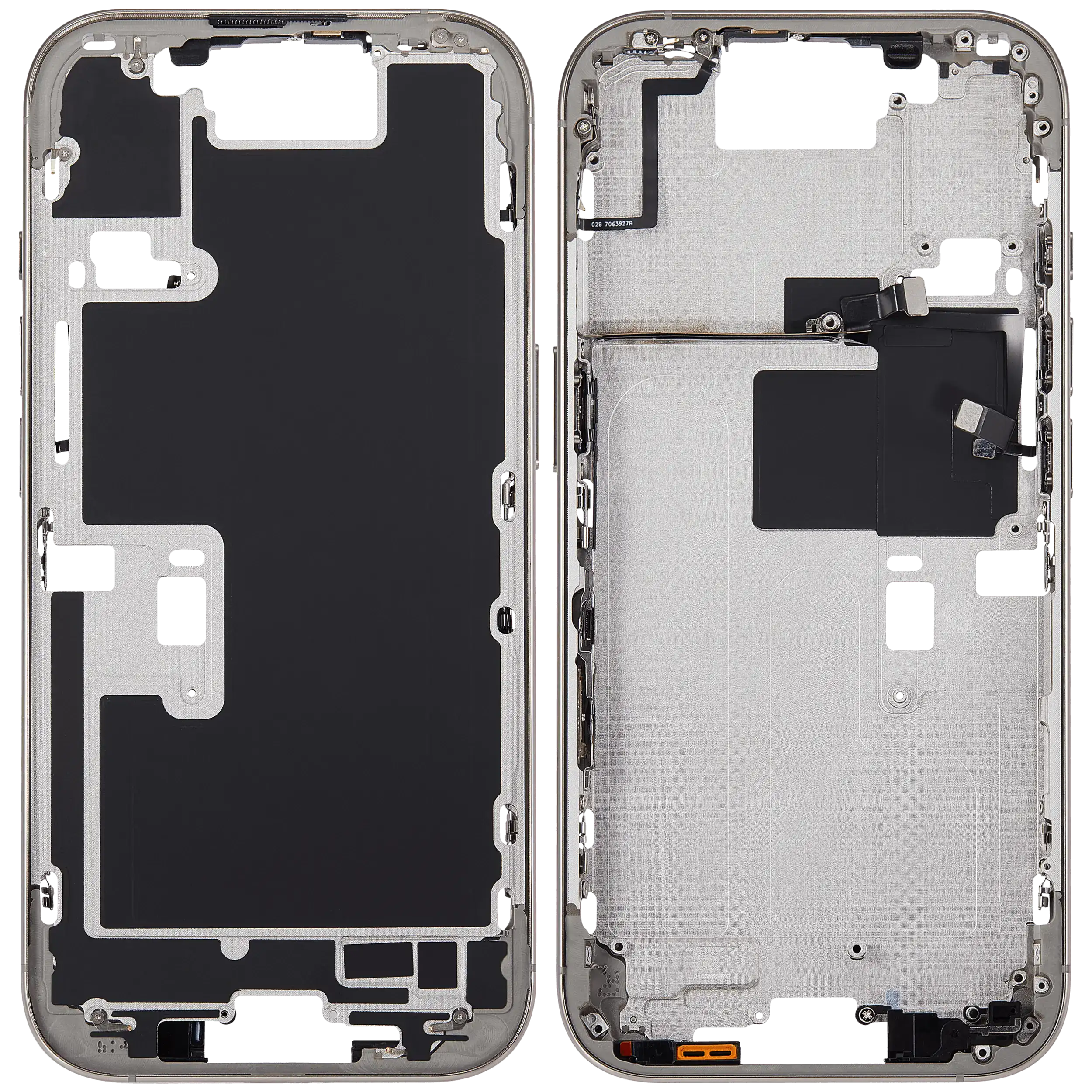 Midframe/Rahmen mit Power And Volume Button für iPhone 16 Pro (US-Version) (Aftermarket Plus) (Natural Titanium)
