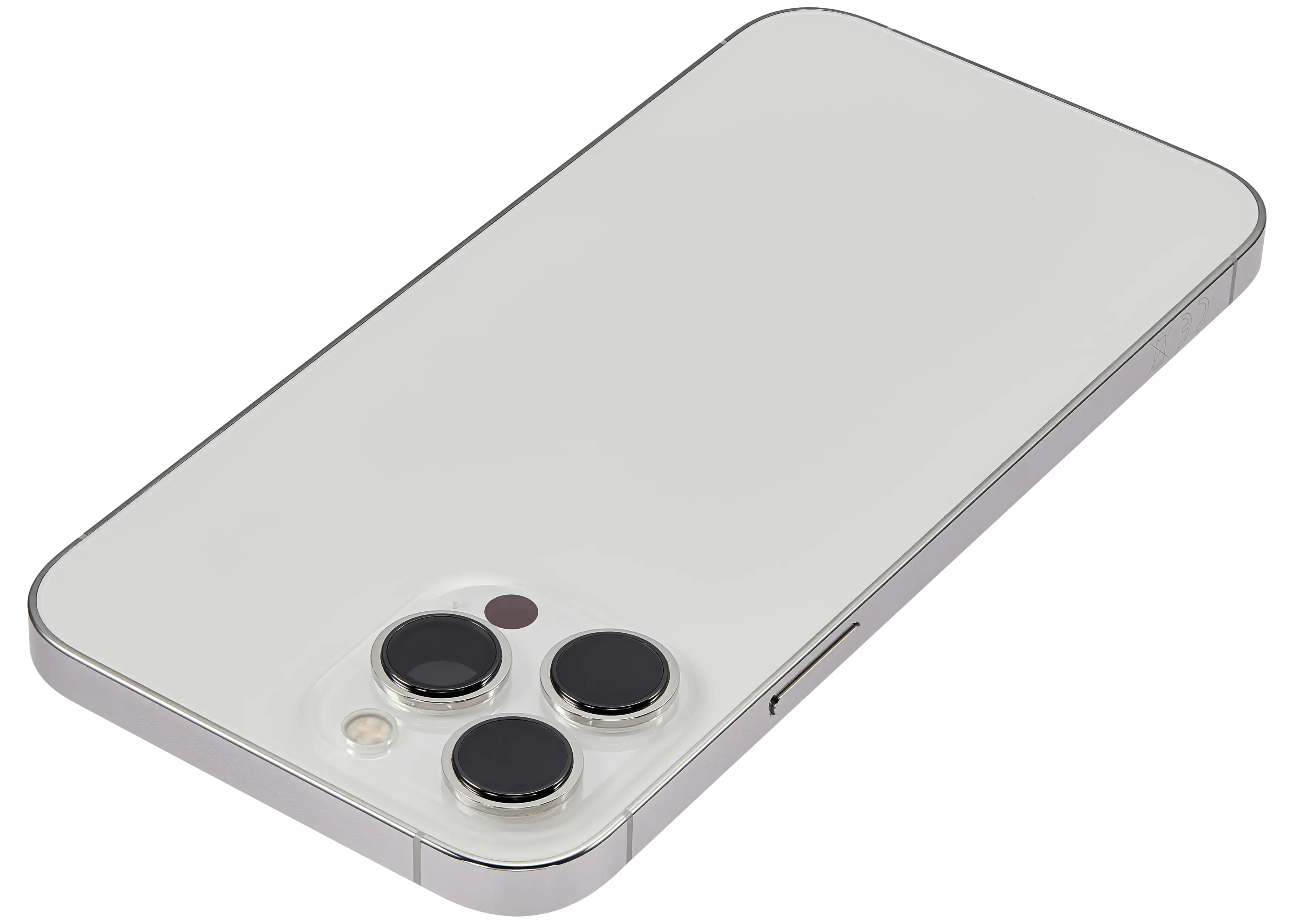 Backcover/Rahmen mit Small Parts für iPhone 13 Pro Max (EU / Global Version) (gebrauchter OEM-Ausbau, Qualität B) (Silber)