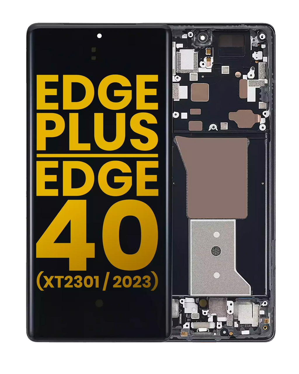 OLED-Display mit Rahmen für Motorola Edge Plus/40 Pro OEM Schwarz