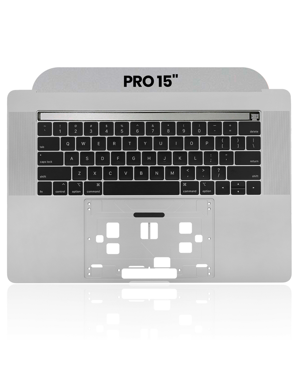 Top Case mit Keyboard (ANSI US) für MacBook Pro 15" A1990 (2018-2019) (gebrauchter OEM-Ausbau, Qualität B/C) (Space Grau)
