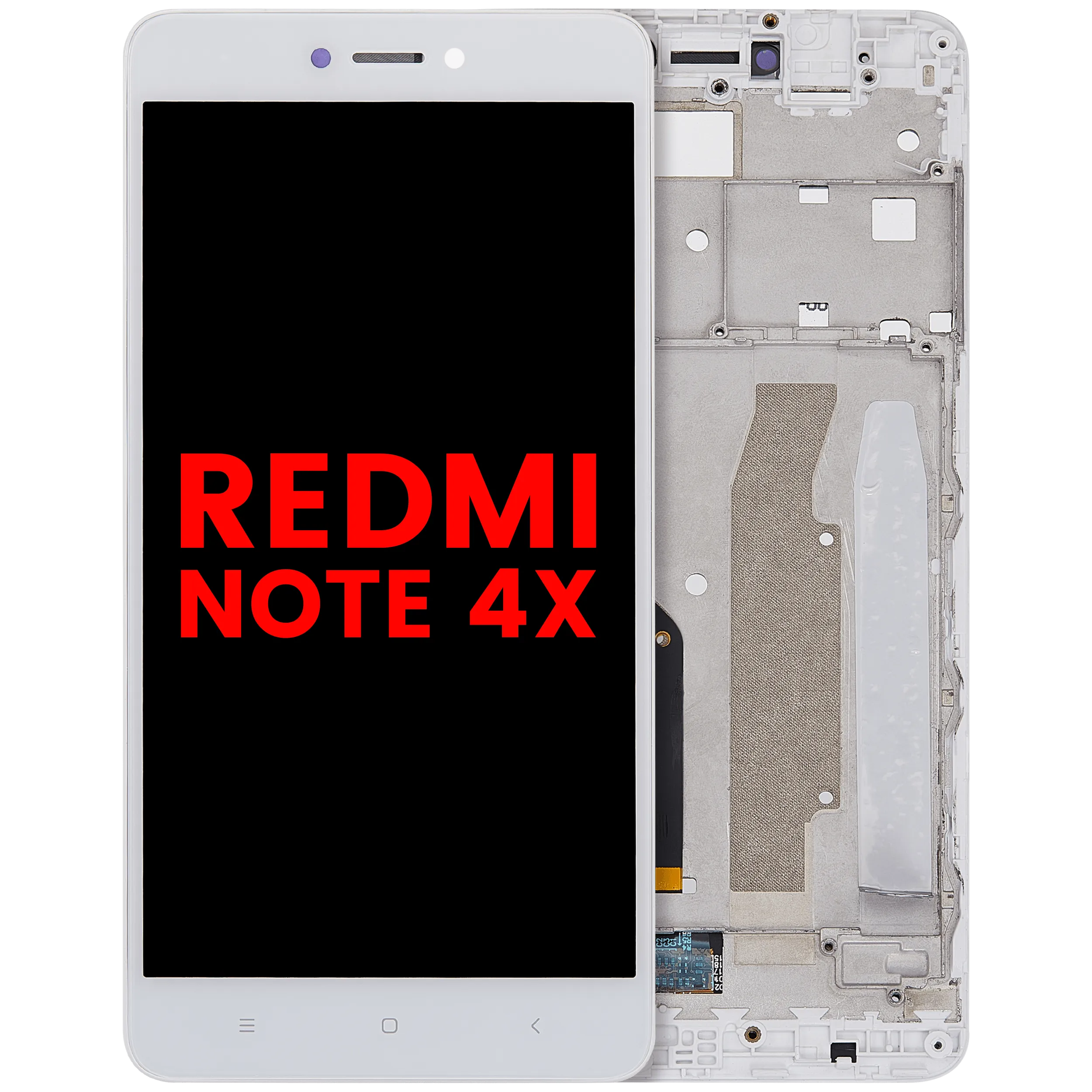 LCD-Display mit Rahmen für Xiaomi Redmi Note 4x (Aftermarket Plus) (Weiß)