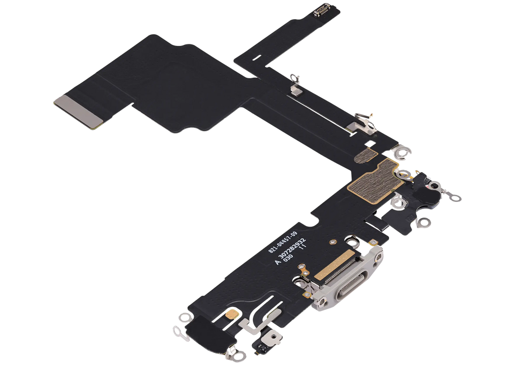 Ladebuchse Flex Cable für iPhone 15 Pro (gebrauchter OEM-Ausbau) (Weiß Titanium)