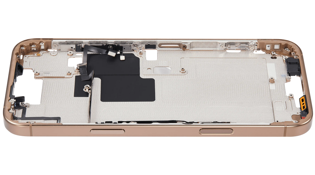 Midframe/Rahmen mit Power And Volume Button für iPhone 16 Pro Max (EU / Global Version) (Aftermarket Plus) (Desert Titanium)