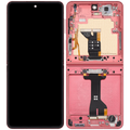 Inner OLED-Display mit Rahmen Compatible für Samsung Galaxy Z Flip 7 5G (US-Version) (Refurbished) (Coral Rot)