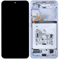 OLED-Display mit Rahmen für Samsung Galaxy S25 5G (US & Internationale Version) (gebrauchter OEM-Ausbau, Qualität A) (Icy Blue)