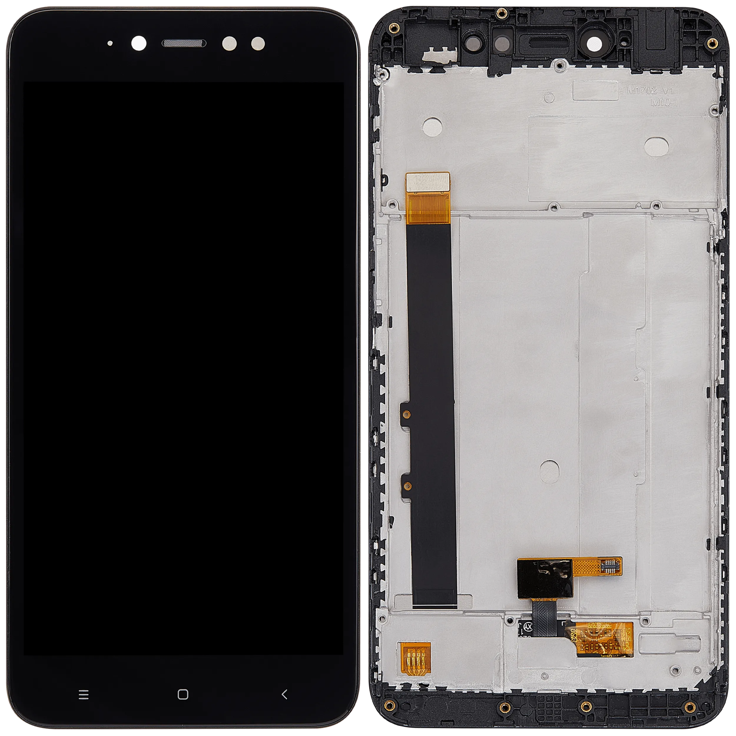 LCD-Display mit Rahmen für Xiaomi Redmi Note 5A (Aftermarket Plus) (Schwarz)