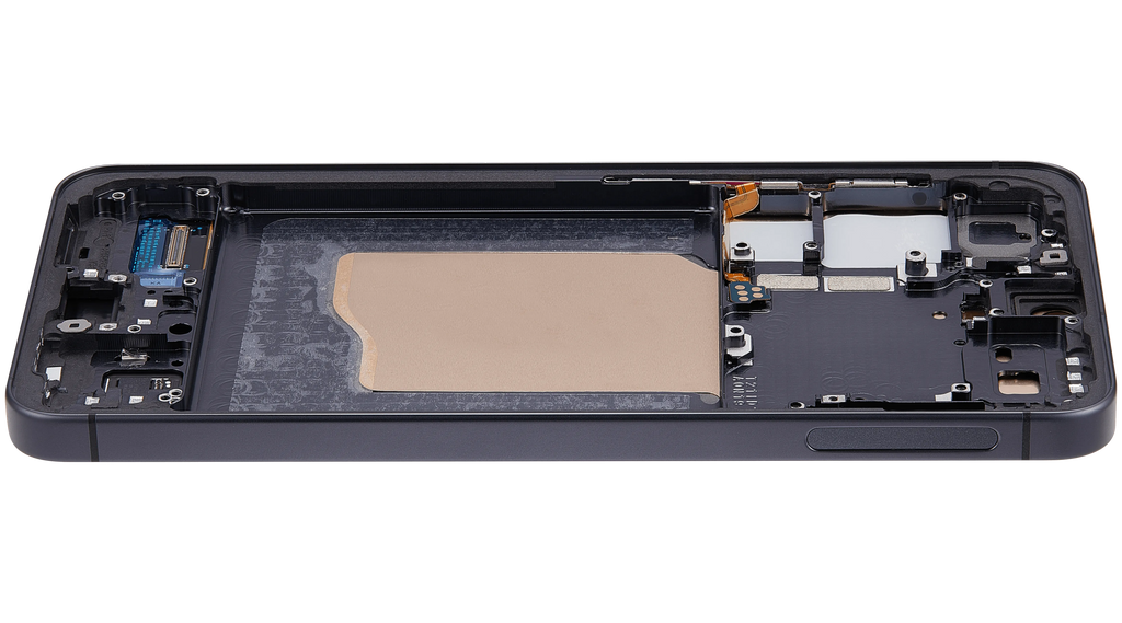 OLED-Display mit Rahmen für Samsung Galaxy S25 5G (US & International) (Aftermarket Plus) (Blau Schwarz)