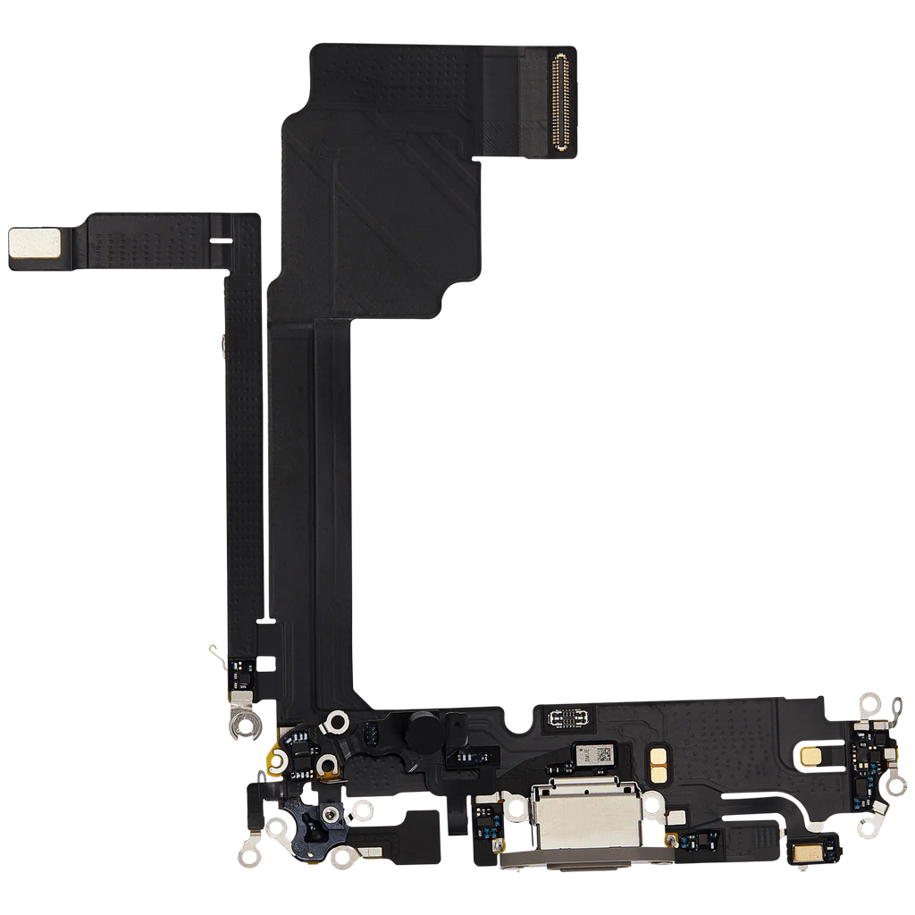 Ladebuchse Flex Cable für iPhone 15 Pro Max (gebrauchter OEM-Ausbau) (Natural Titanium)