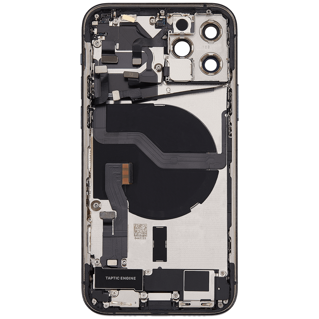 Backcover/Rahmen mit Ladebuchse Flex & Small Parts für iPhone 12 Pro (EU / Global Version) (gebrauchter OEM-Ausbau, Qualität A) (Pacific Blau)