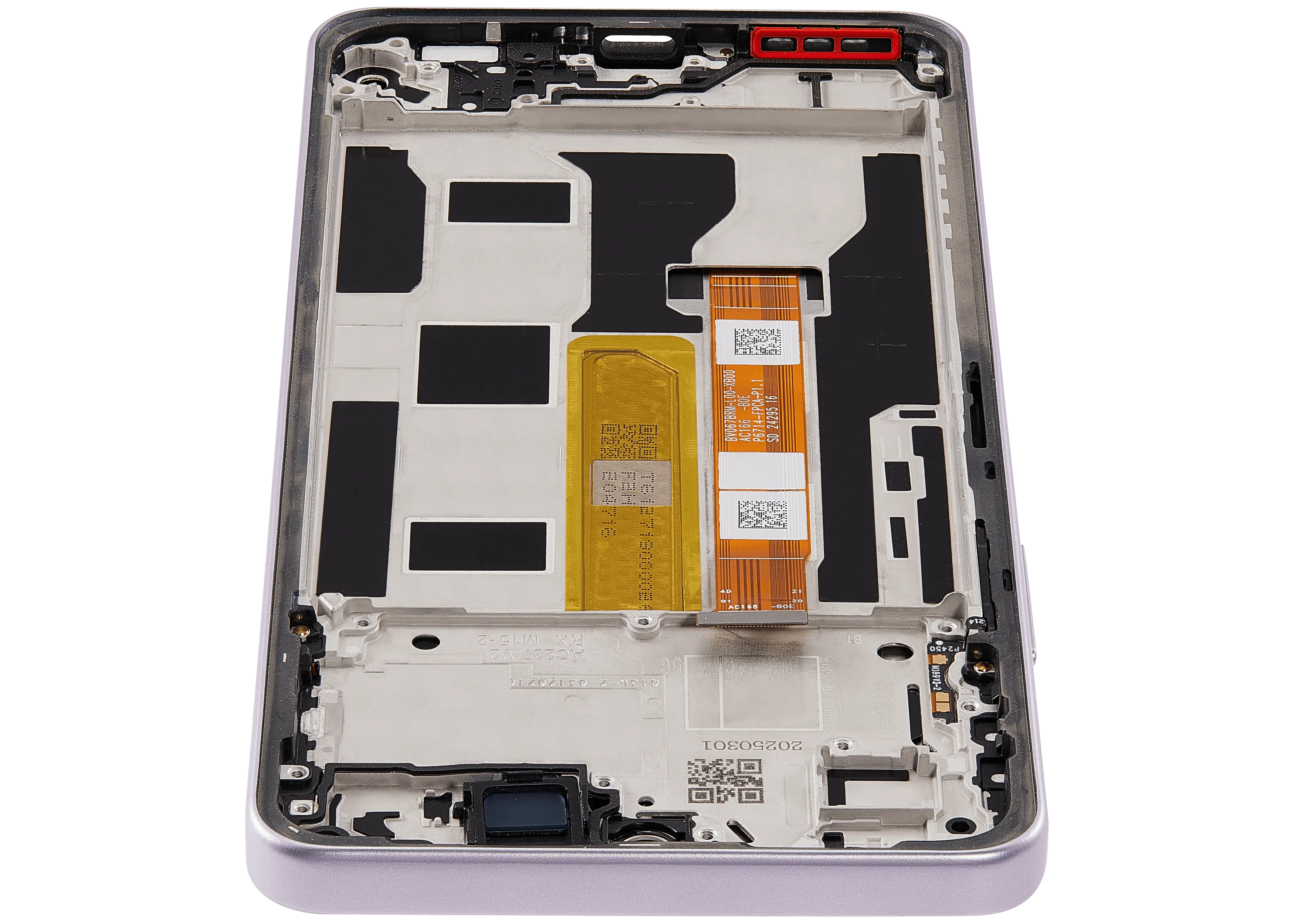LCD-Display mit Rahmen Compatible für OPPO A5 Pro 5G (Refurbished) (Flower Pink)