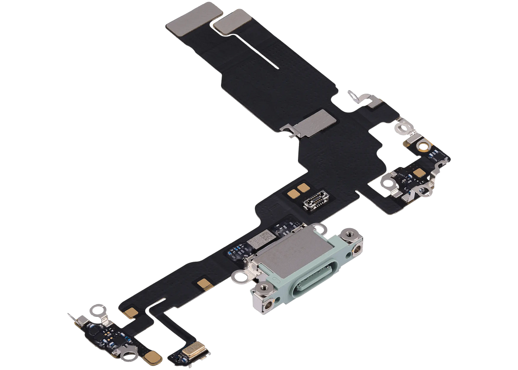 Charging Port Flex Cable for iPhone 15 (OEM Pull, Used, Green)
