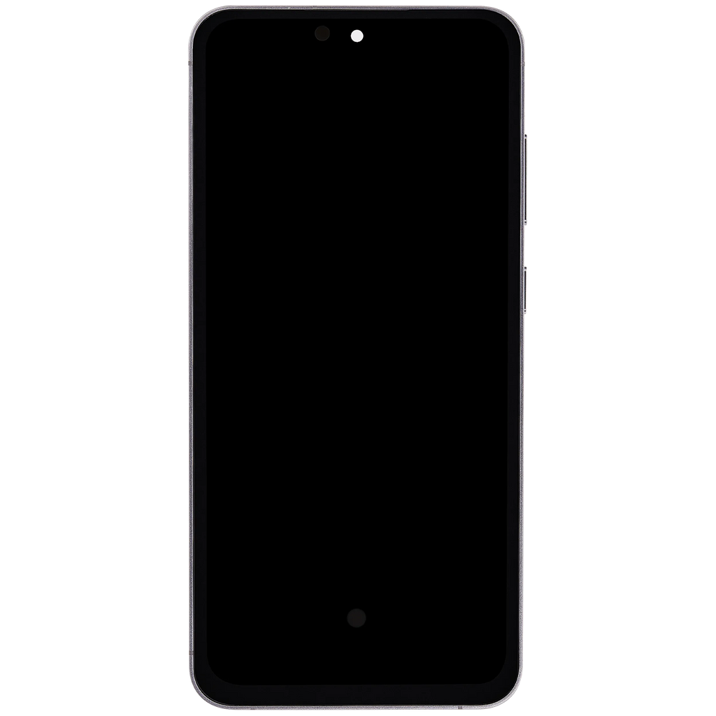 OLED-Display mit Rahmen für Samsung Galaxy S24 FE 5G (US & Internationale Version) (6.62") (Aftermarket Plus) (Grau)