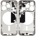 Midframe/Rahmen mit Small Parts für iPhone 15 Pro (EU / Global Version) (gebrauchter OEM-Ausbau, Qualität A) (Natural Titanium)