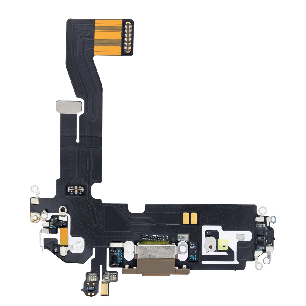 Charging Port Flex Cable for iPhone 12 Pro (Used OEM Take-Off) (Gold)