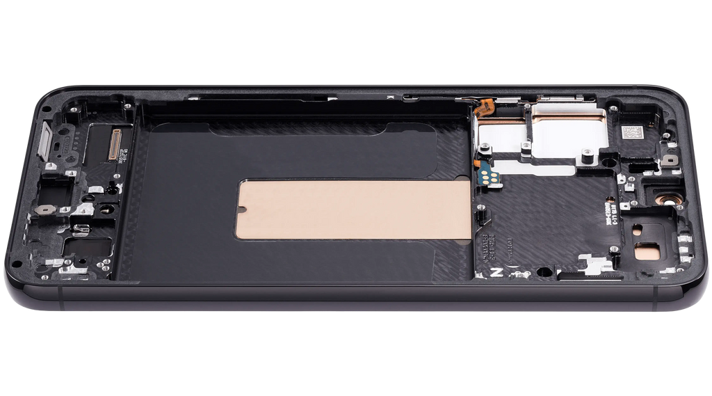 OLED-Display mit Rahmen für Samsung Galaxy S23 Plus (US & International) (Aftermarket Plus) (120Hz) (Phantom Black)