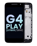 LCD-Bauteil mit Rahmen für Motorola Moto G4 Play XT1609 Original OEM Schwarz