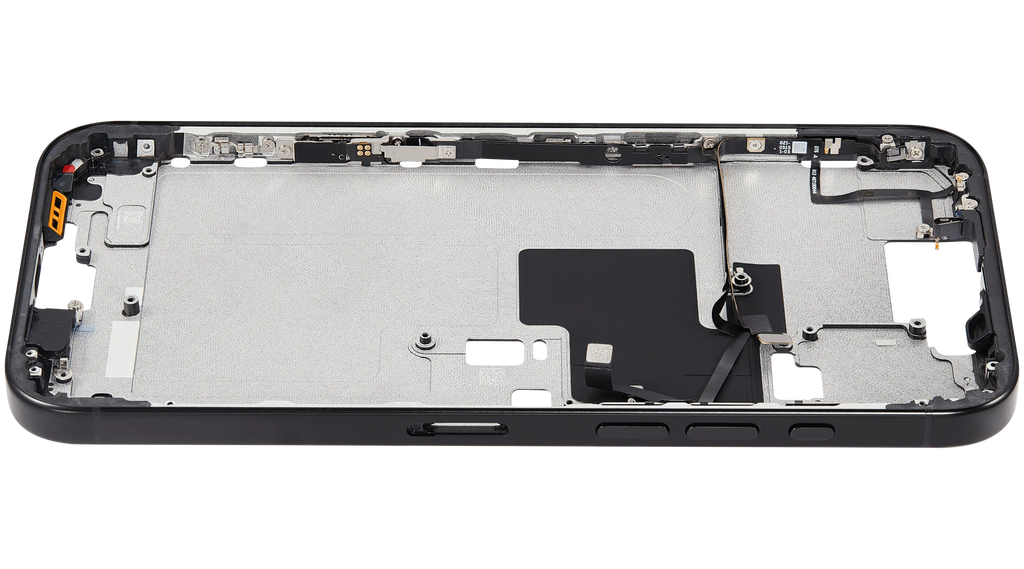 Midframe/Rahmen mit Power And Volume Button für iPhone 16 Pro Max (EU / Global Version) (Aftermarket Plus) (Schwarz Titanium)