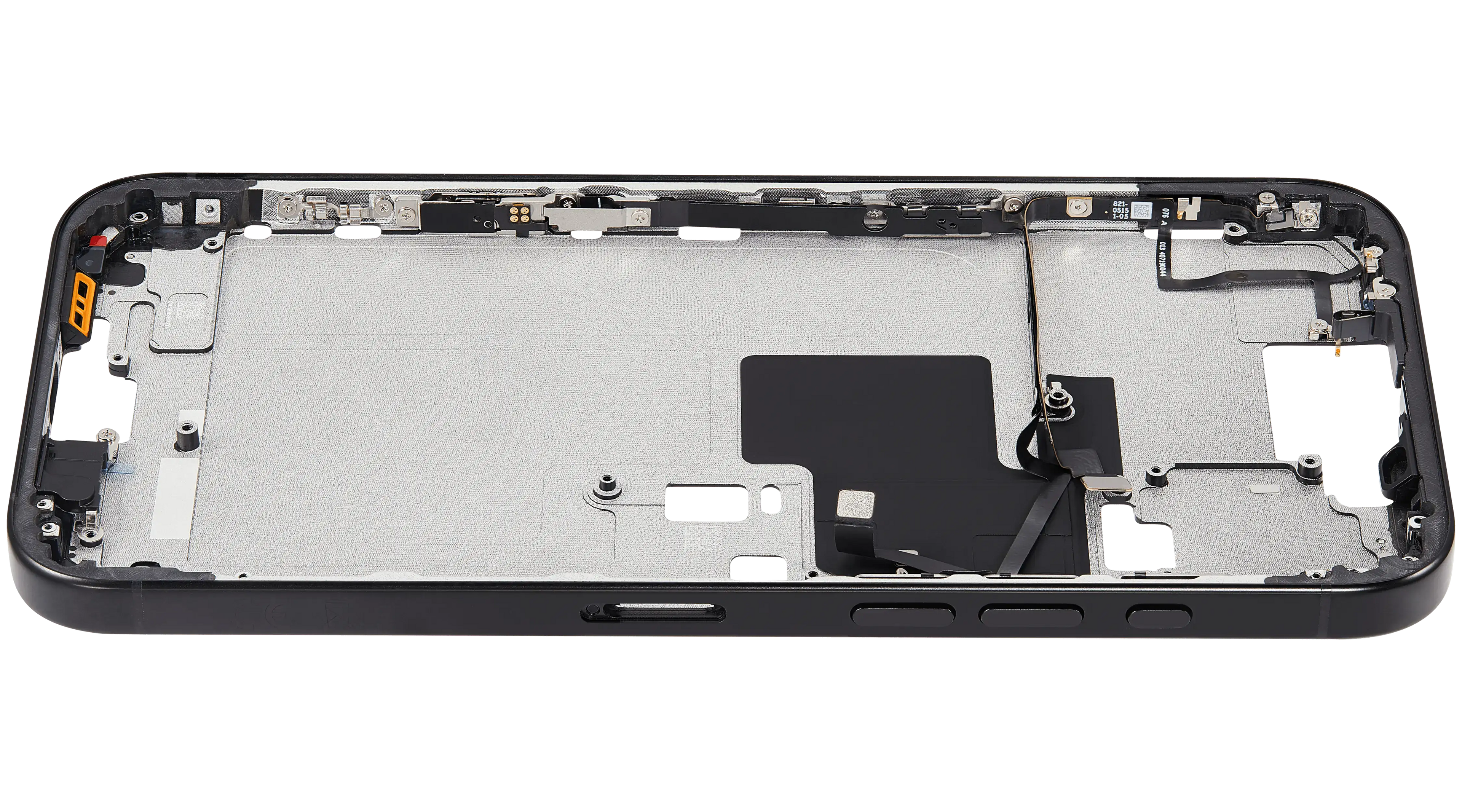 Midframe/Rahmen mit Power And Volume Button für iPhone 16 Pro Max (EU / Global Version) (Aftermarket Plus) (Schwarz Titanium)