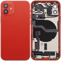 Backcover/Rahmen mit Ladebuchse Flex & Small Parts für iPhone 12 (EU / Global Version) (gebrauchter OEM-Ausbau, Qualität C) (Rot)