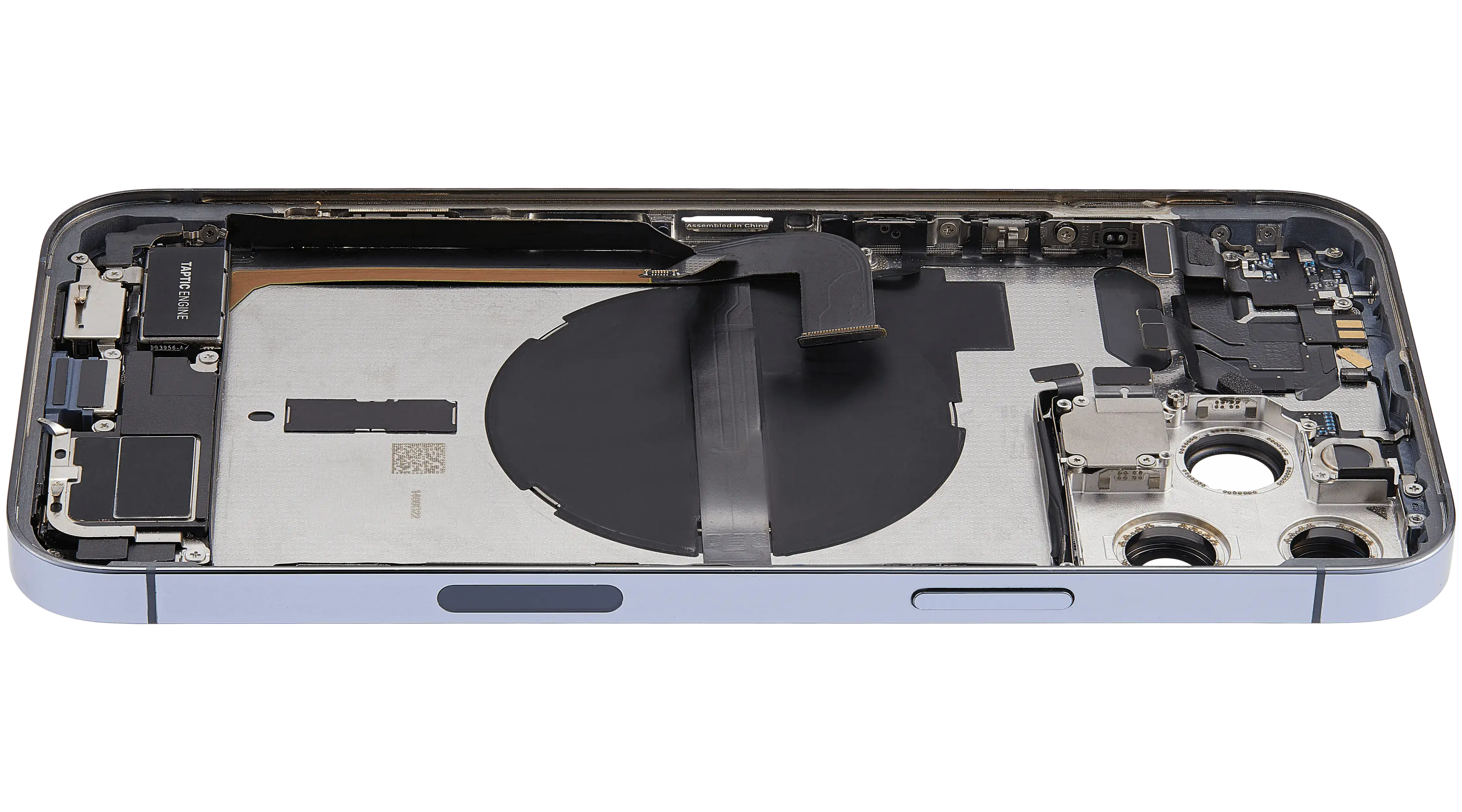 Backcover/Rahmen mit Ladebuchse Flex & Small Parts für iPhone 13 Pro Max (US-Version) (gebrauchter OEM-Ausbau, Qualität A) (Sierra Blau)