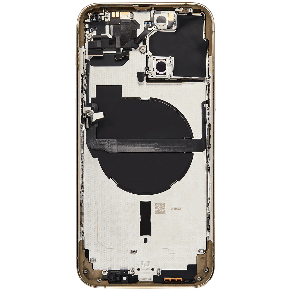 Backcover/Rahmen mit Small Parts für iPhone 13 Pro Max (EU / Global Version) (gebrauchter OEM-Ausbau, Qualität B) (Gold)