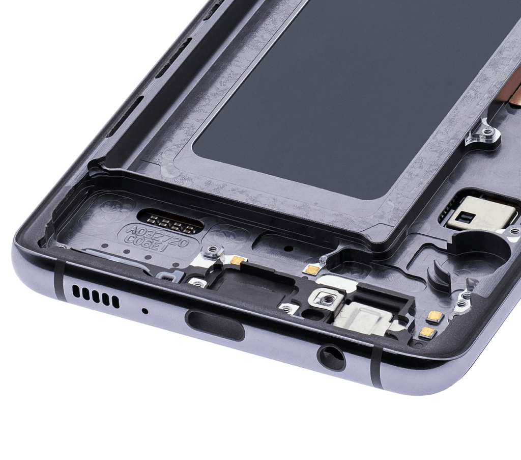 OLED-Display mit Rahmen für Samsung Galaxy S10 (Aftermarket Plus) (Prism / Ceramic Black)
