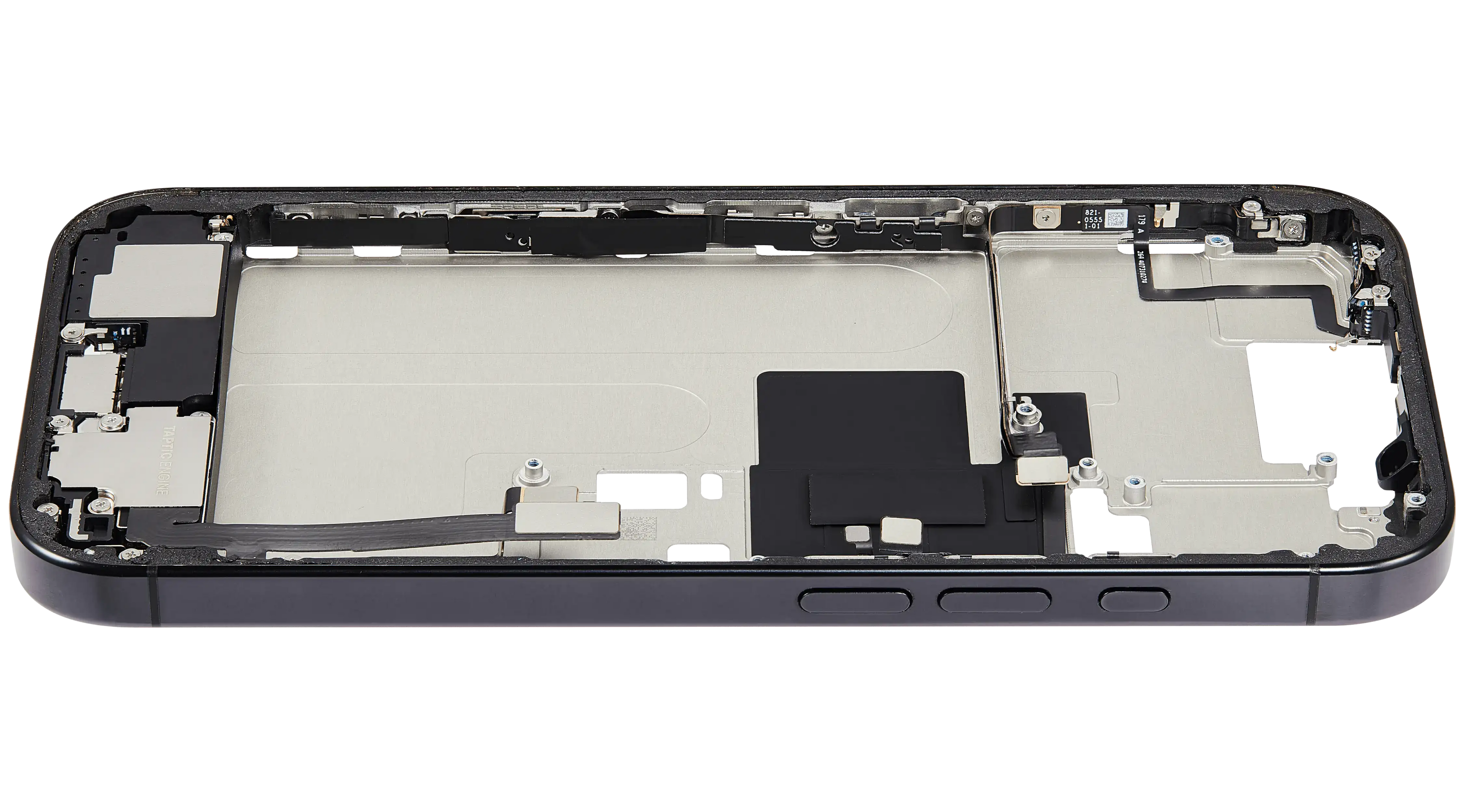 Gehäuse mit Ladebuchse für iPhone 16 Pro US Schwarz Titan OEM A