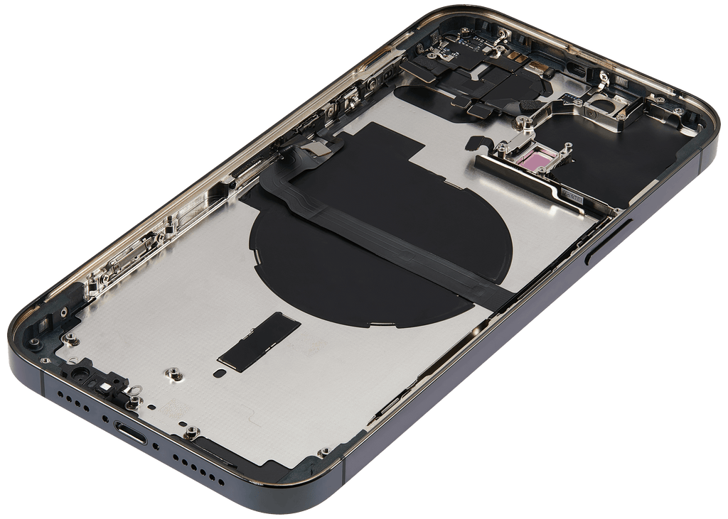 Backcover/Rahmen mit Small Parts für iPhone 13 Pro Max (EU / Global Version) (gebrauchter OEM-Ausbau, Qualität B) (Alpine Grün)