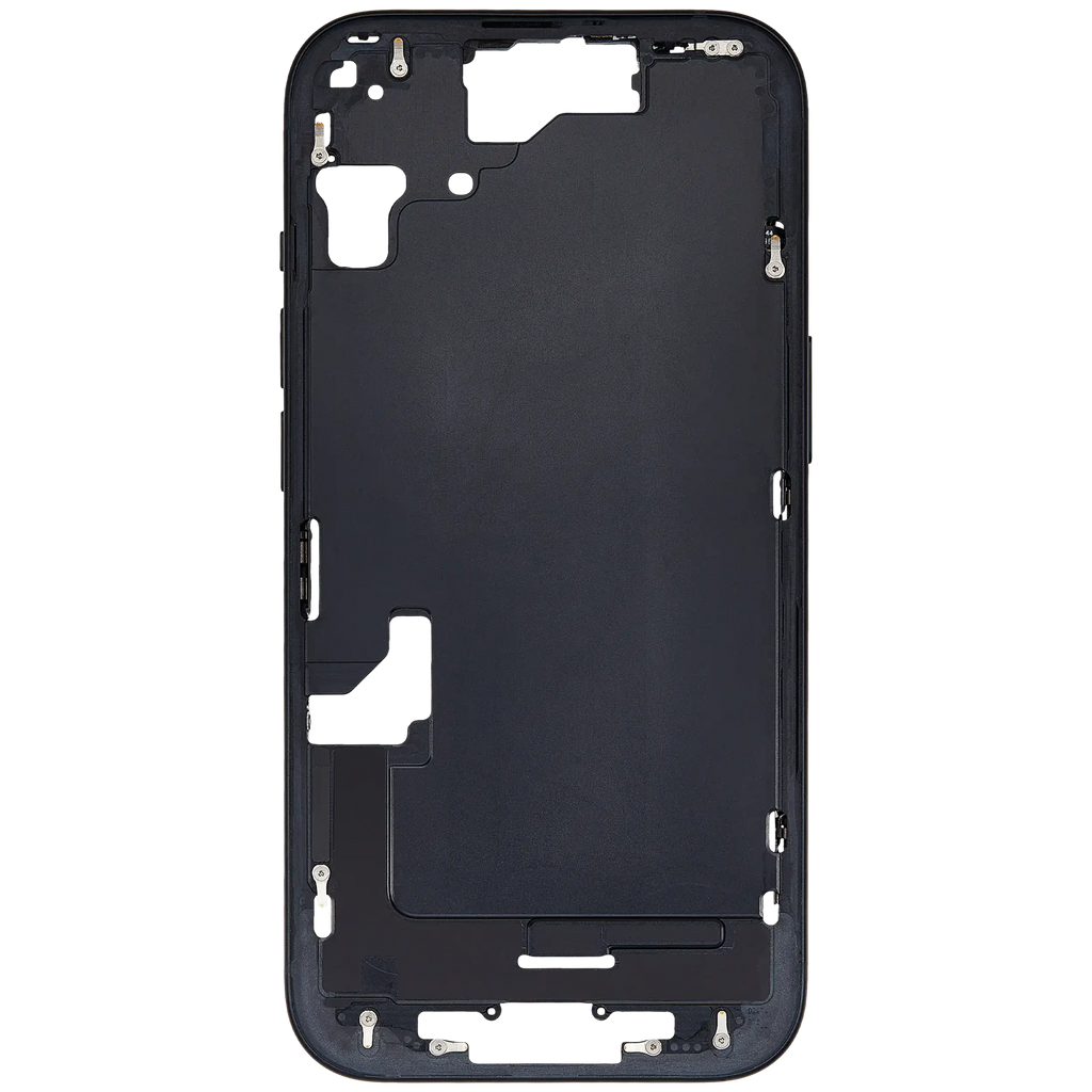 Midframe/Rahmen mit Small Parts für iPhone 15 (EU / Global Version) (Gebrauchter Ausbau/Pull, Qualität B) (Schwarz)