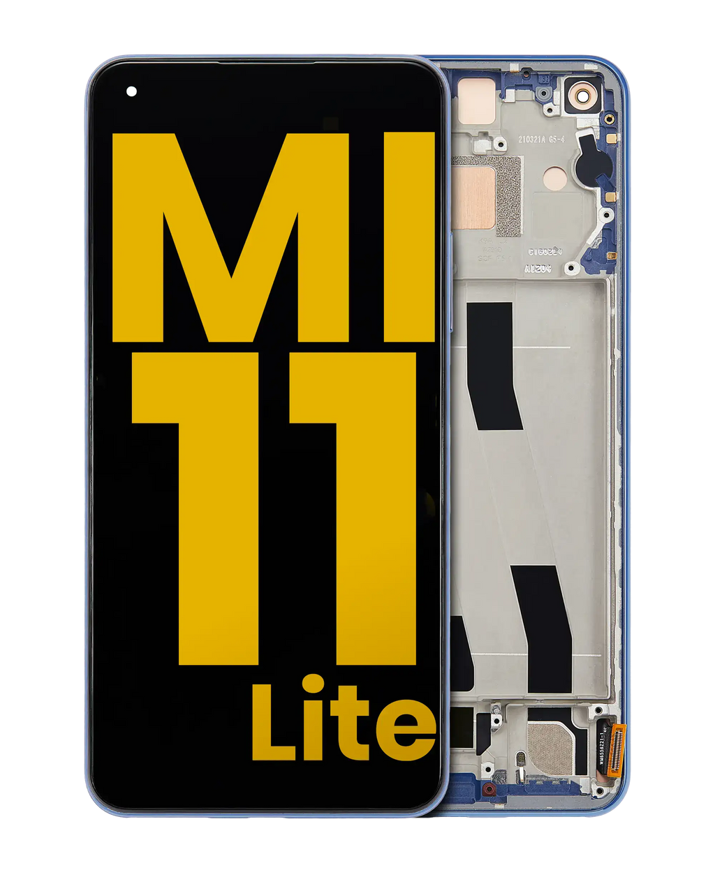 OLED Display with Frame for Xiaomi Mi 11 Lite / Xiaomi Mi 11 Lite 5G (Refurbished) (Bubblegum Blue)