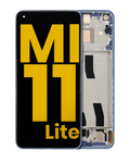OLED-Display mit Rahmen für Xiaomi Mi 11 Lite/5G (Refurbished, Bubblegum Blue)