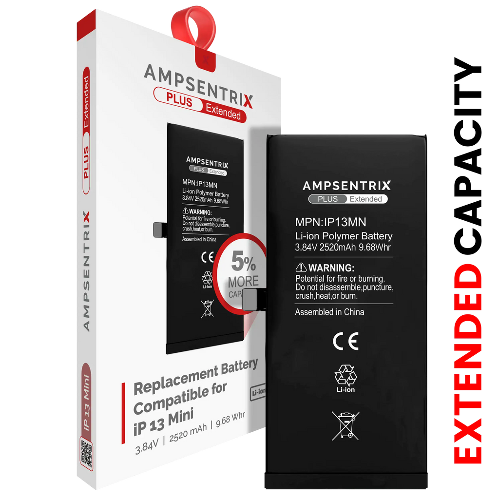 Replacement Battery for iPhone 13 Mini (AmpSentrix Plus Extended)