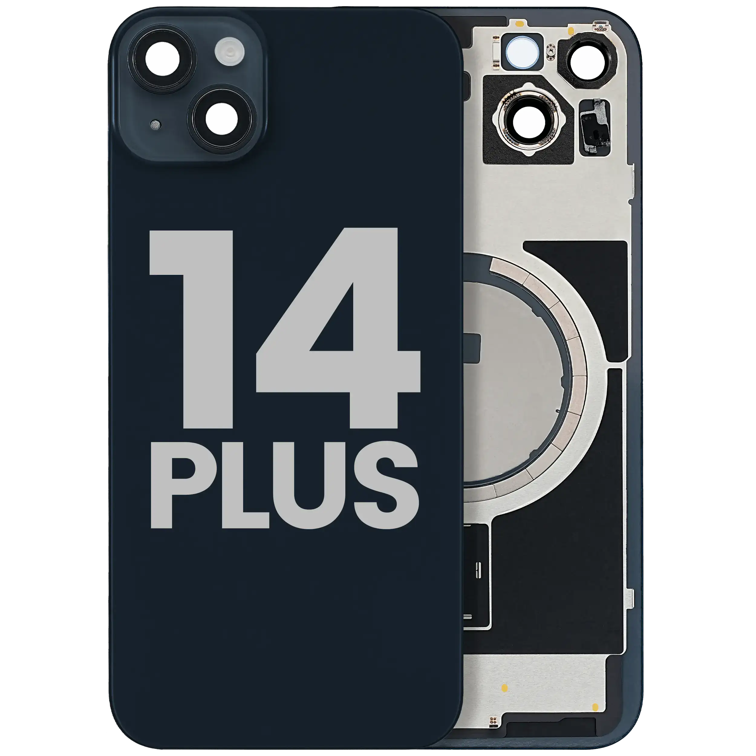 Backcover mit MagSafe Magnet für iPhone 14 Plus (gebrauchter OEM-Ausbau, Qualität B) (Midnight)