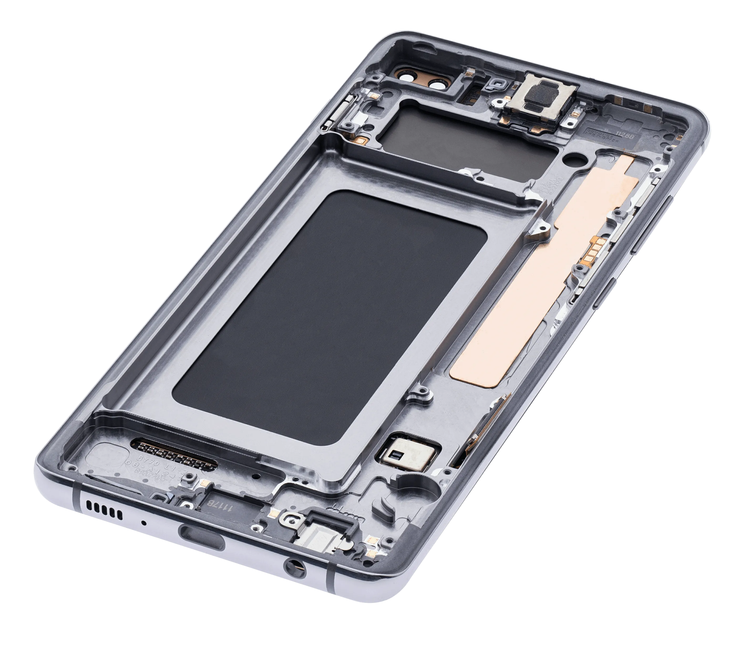 OLED-Display mit Rahmen für Samsung Galaxy S10 Plus (Aftermarket Plus) (Prism / Ceramic Black)