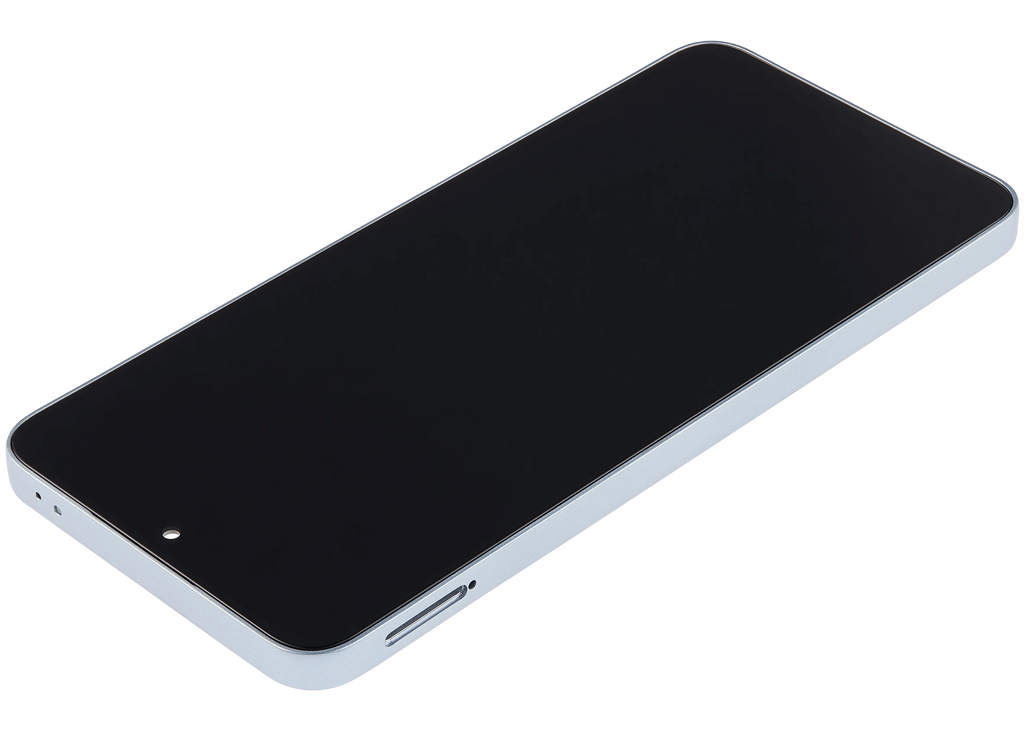 LCD-Display mit Rahmen für Honor X8A / X50i / 90 Lite ((Aftermarket Plus) (Titanium Silber)