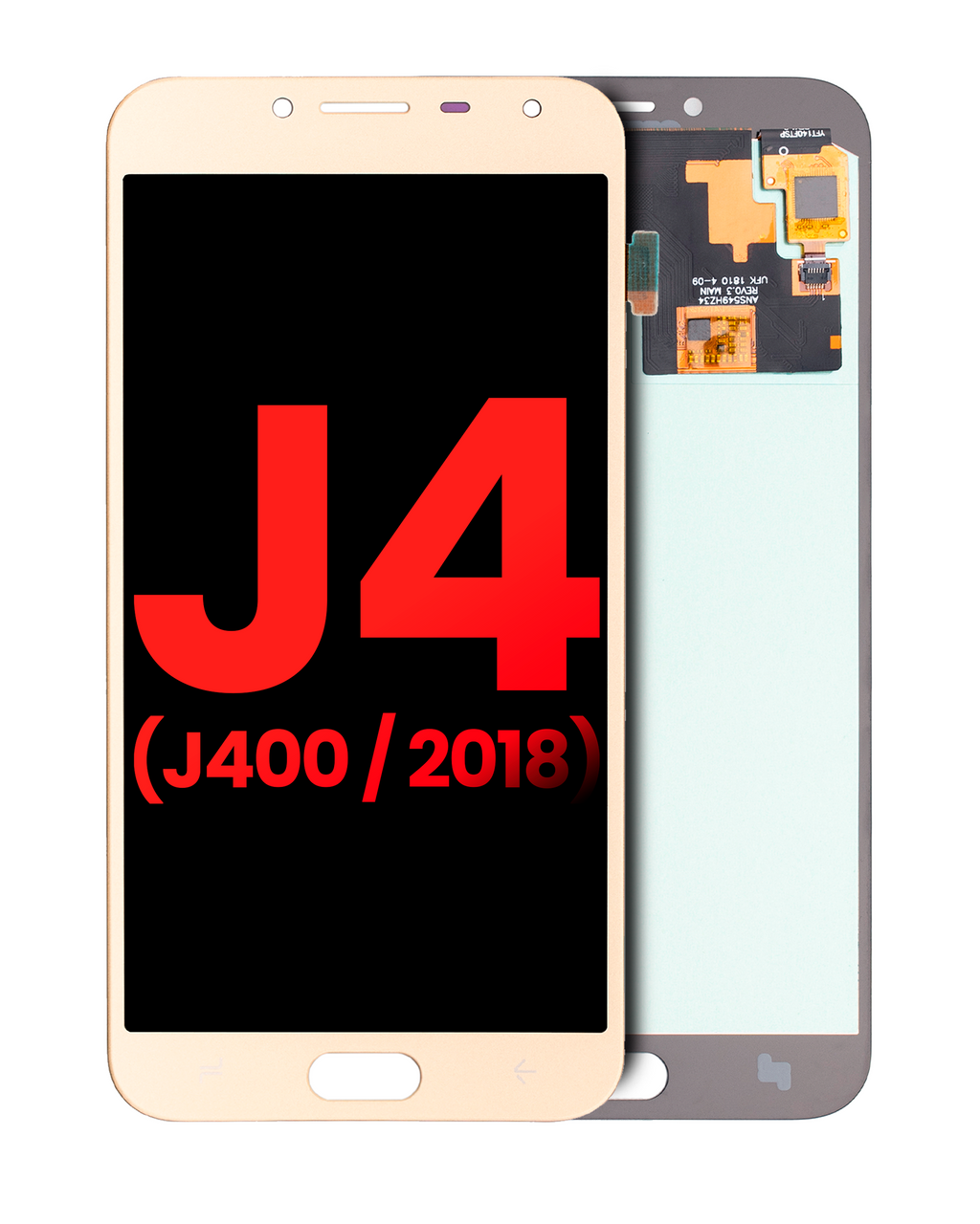 OLED-Display ohne Rahmen Samsung Galaxy J4 (J400) Gold Aftermarket Plus