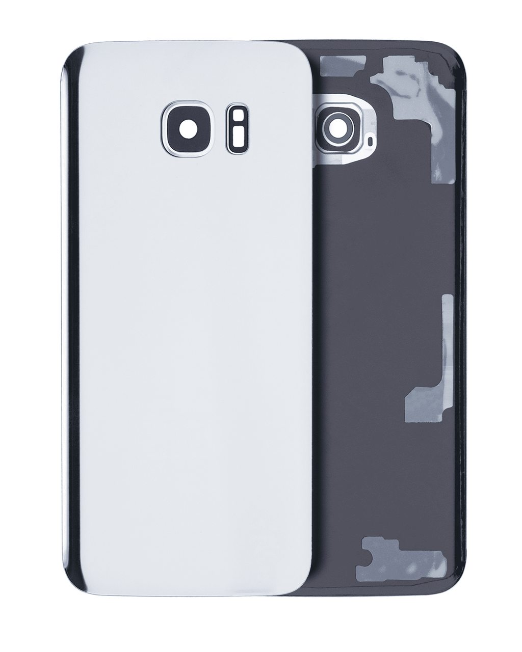 Back Cover with Camera Lens for Samsung Galaxy S7 Edge (No Logo) (Aftermarket Plus) (Silver)