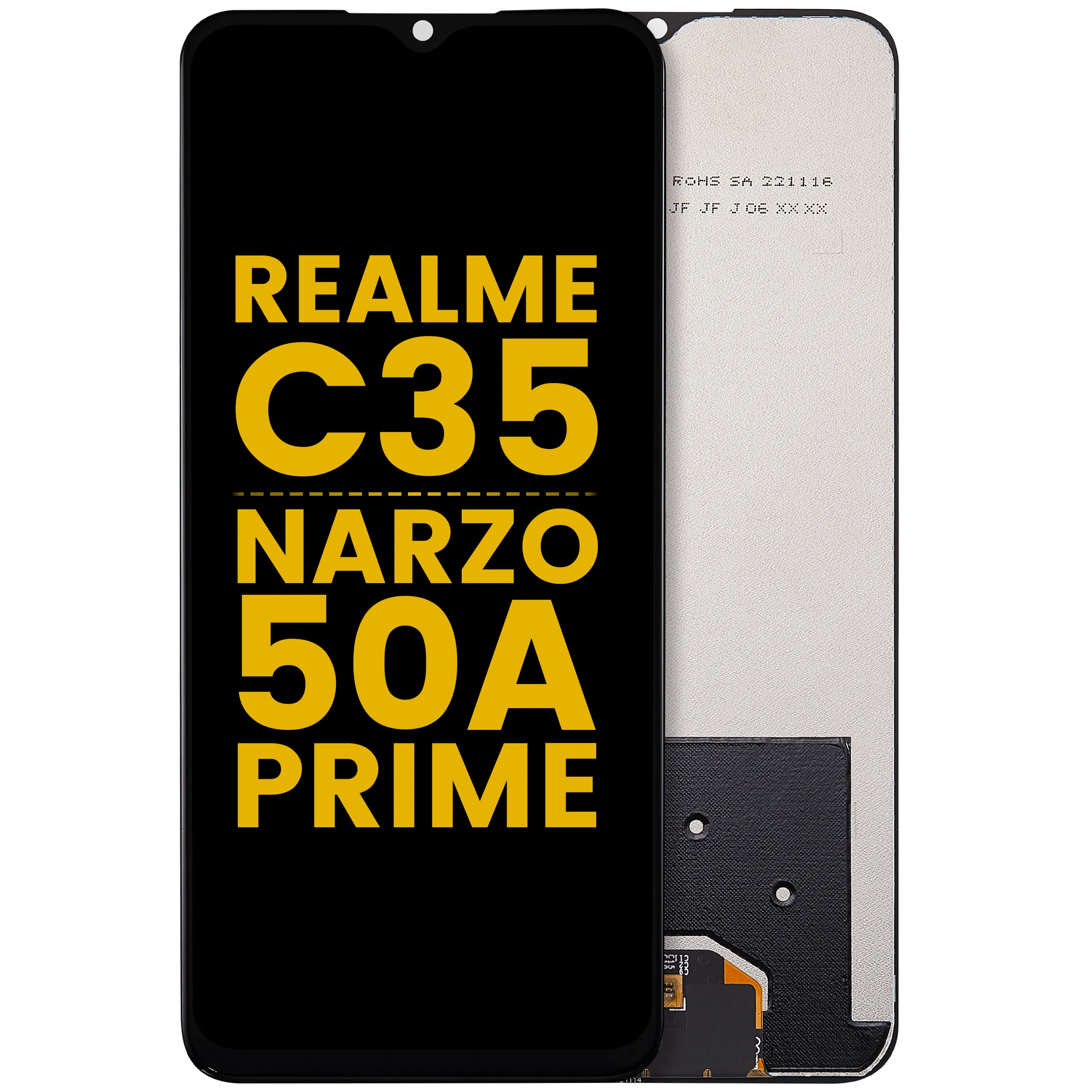 LCD-Display ohne Rahmen für Realme C35 / Narzo 50A Prime (Refurbished) (Alle Farben)
