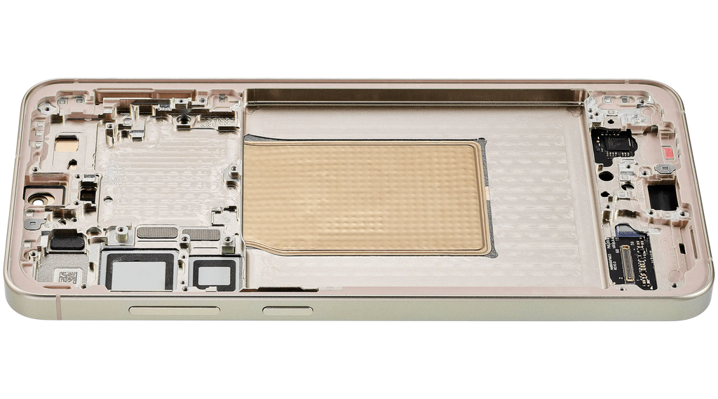 OLED-Display mit Rahmen für Samsung Galaxy S25 Plus 5G (US & Internationale Version) (Aftermarket Plus) (Pink Gold)