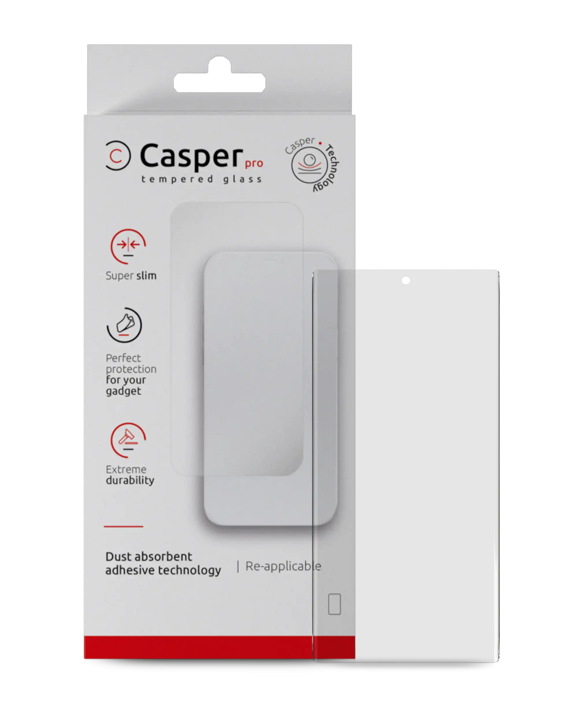 Casper Pro Gehärtetes Glas für Google Pixel 7A (Retail Pack) (Clear)