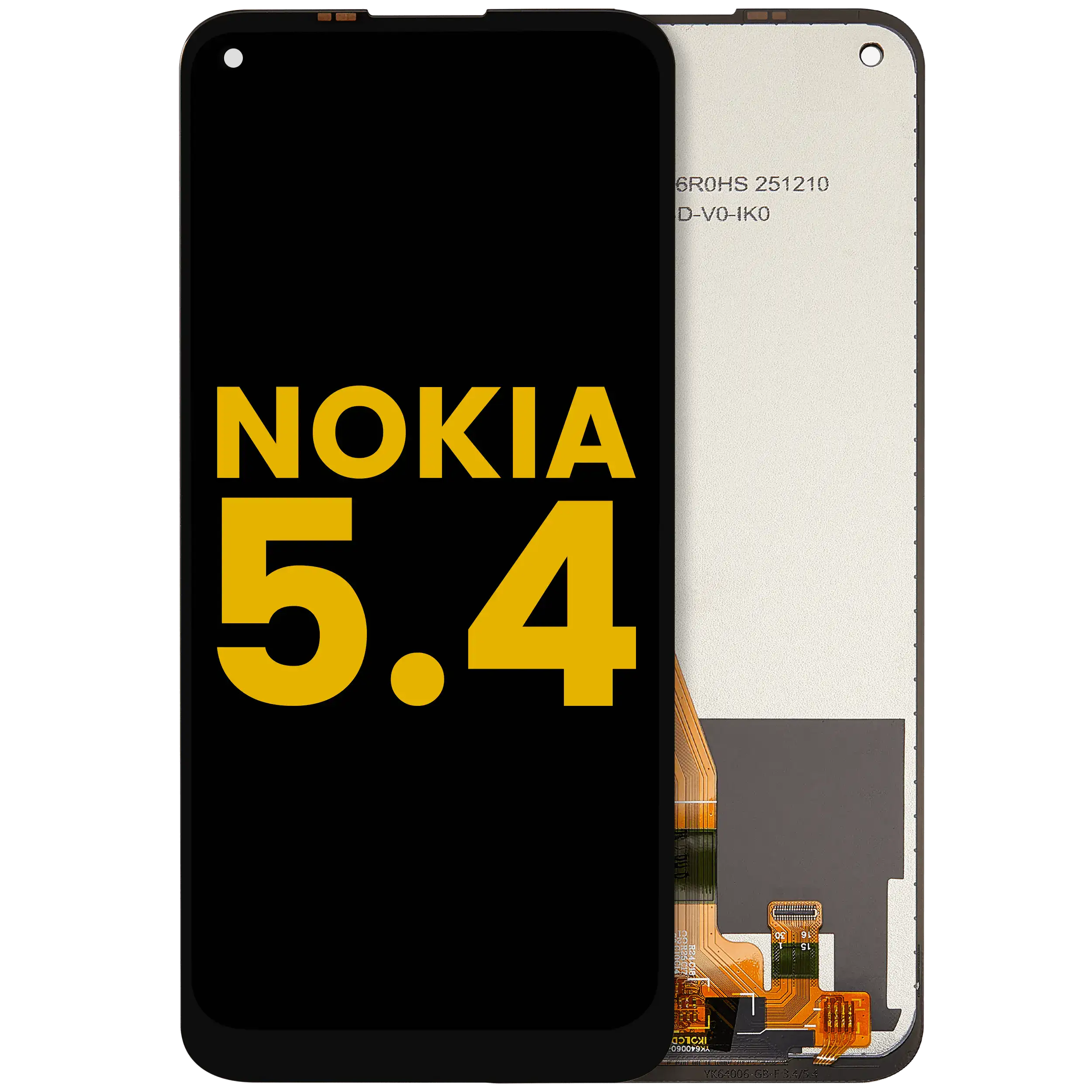 LCD-Display ohne Rahmen für Nokia 5.4 (Refurbished)