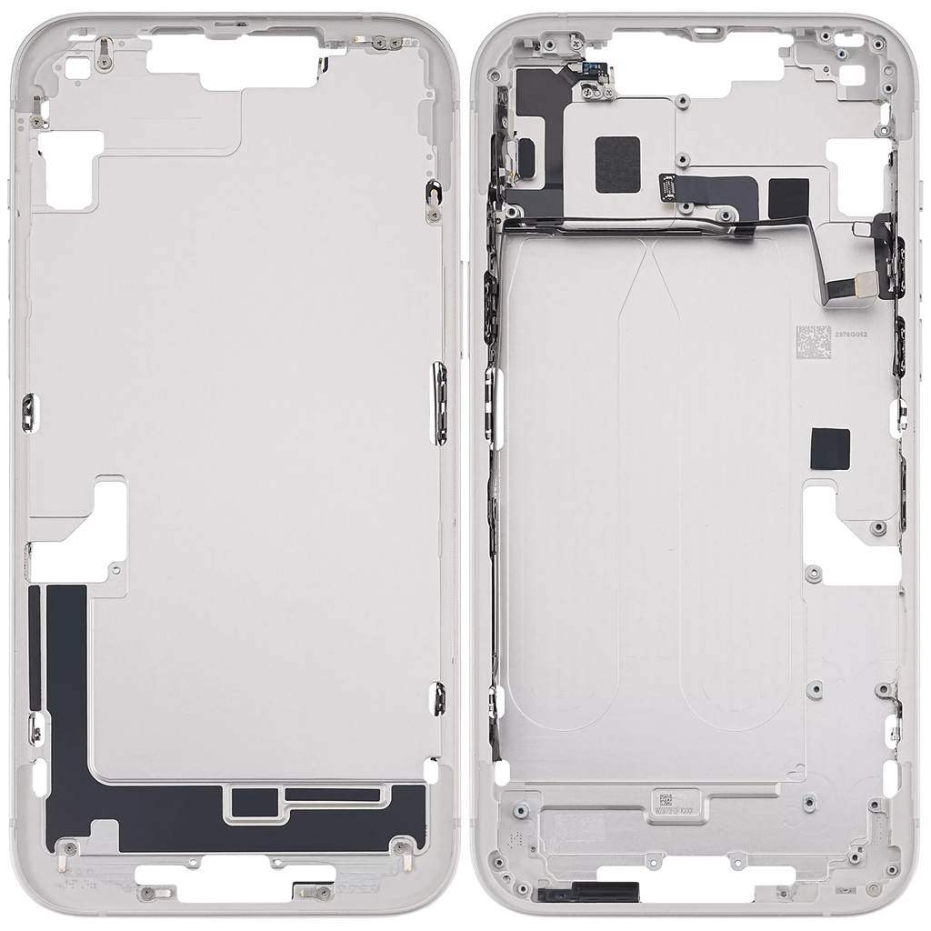Midframe/Rahmen mit Small Parts für iPhone 14 Plus (US-Version) (gebrauchter OEM-Ausbau, Qualität C) (Starlight)