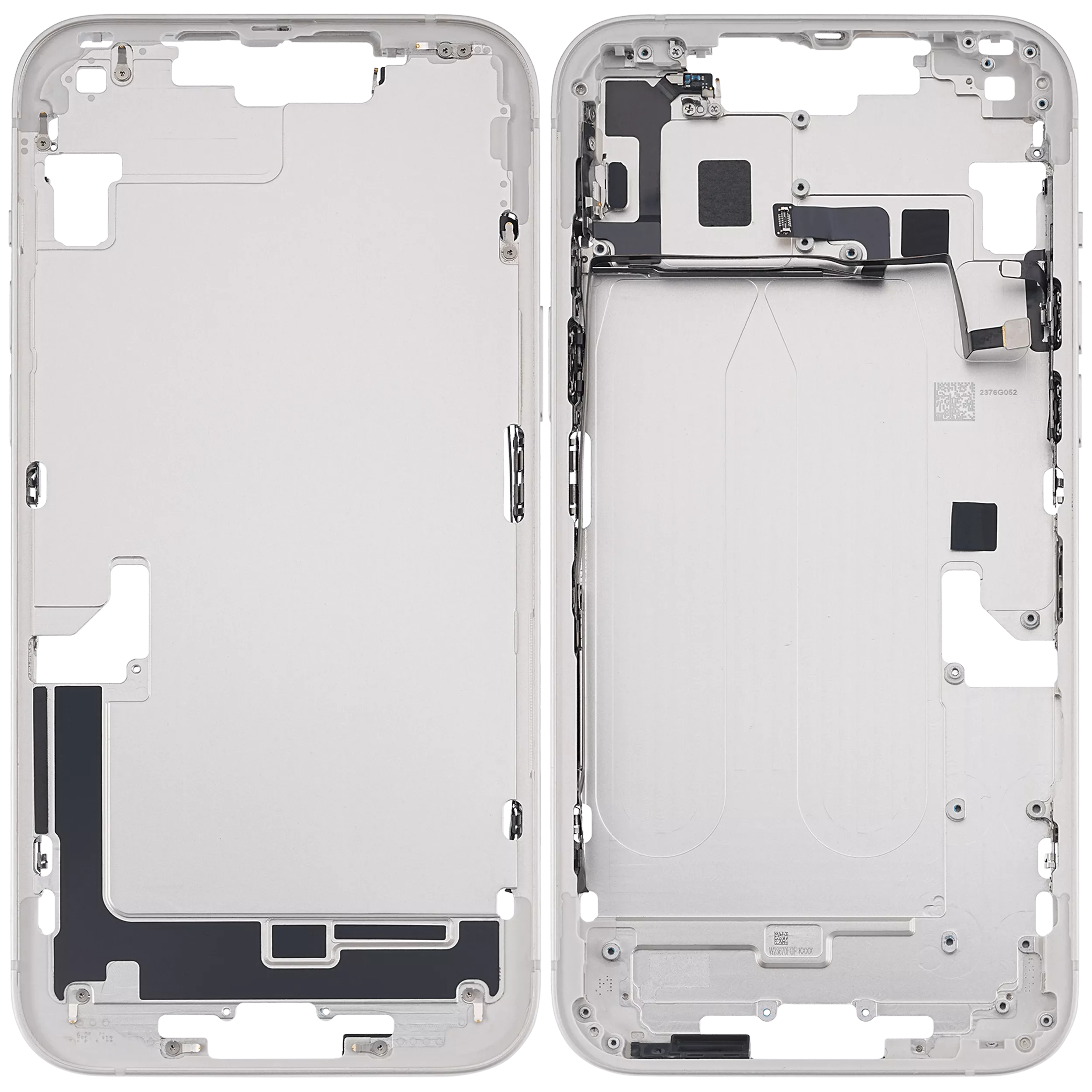 Midframe/Rahmen mit Small Parts für iPhone 14 Plus (US-Version) (gebrauchter OEM-Ausbau, Qualität C) (Starlight)