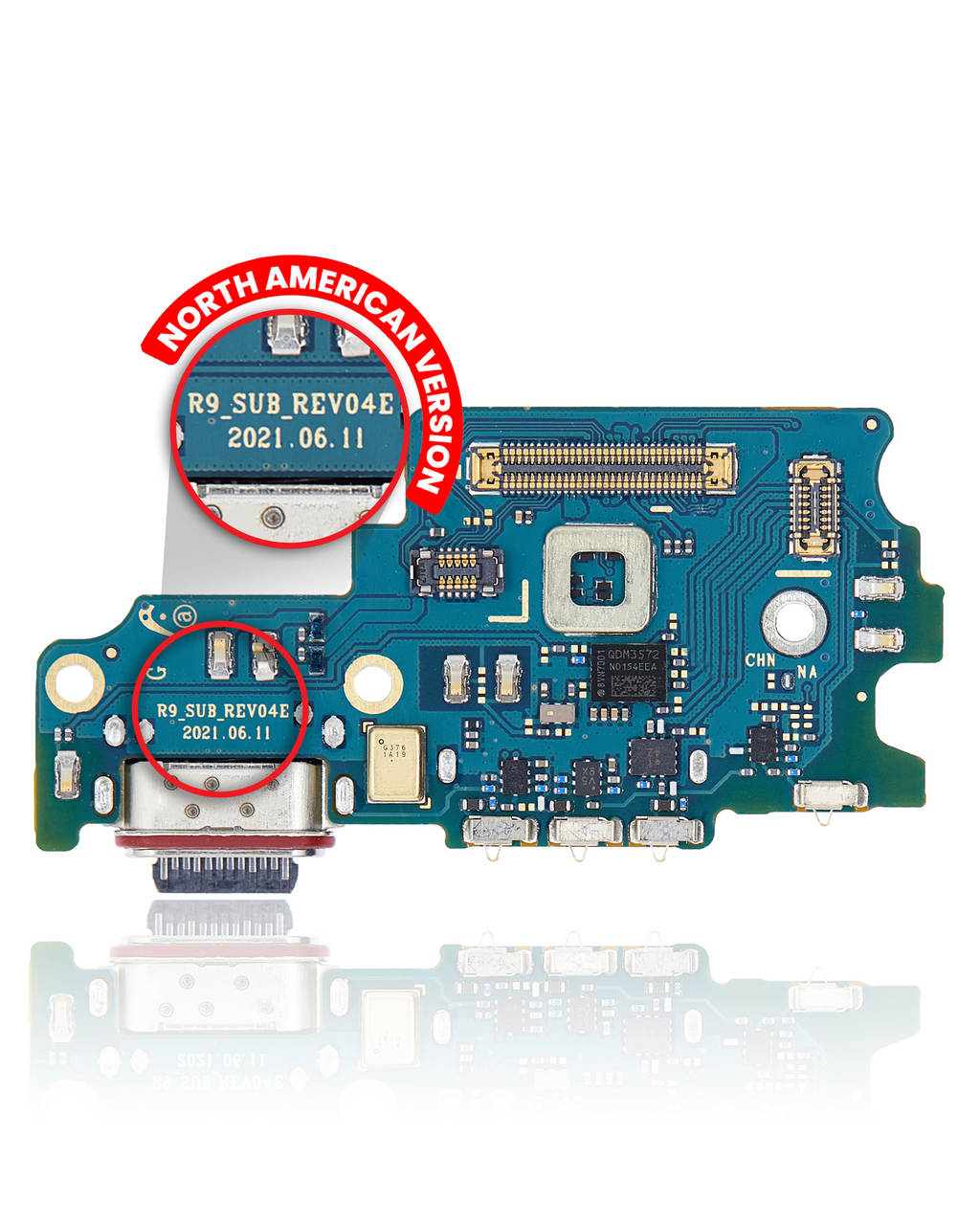 Charging Port PCB with SIM Card Reader for Samsung Galaxy S21 FE 5G (US Version) (Premium)